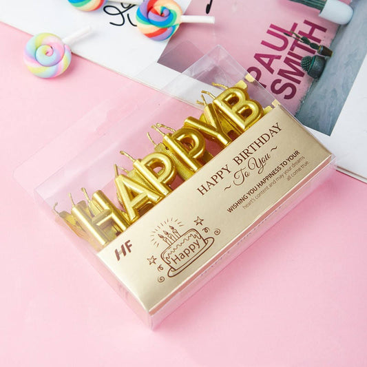 Happy Birthday Letter Candle Party Decoration