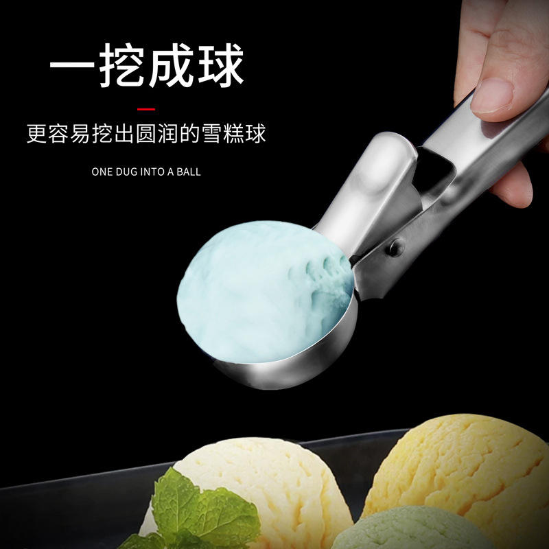 Stainless Steel Ice Cream Fruit Dessert Spoon Ice Cream Ball Maker Kitchen Tools