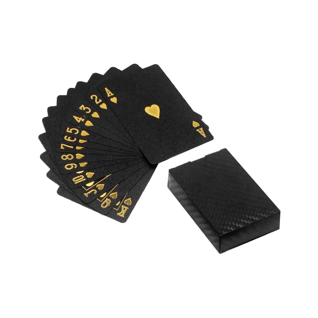 High Quality Playing Cards Printing Poker Pvc Waterproof Plastic Black Playing Cards