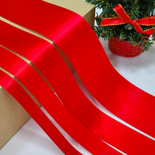 Satin ribbon 5 yards per roll Poppy Red 235 25mm
