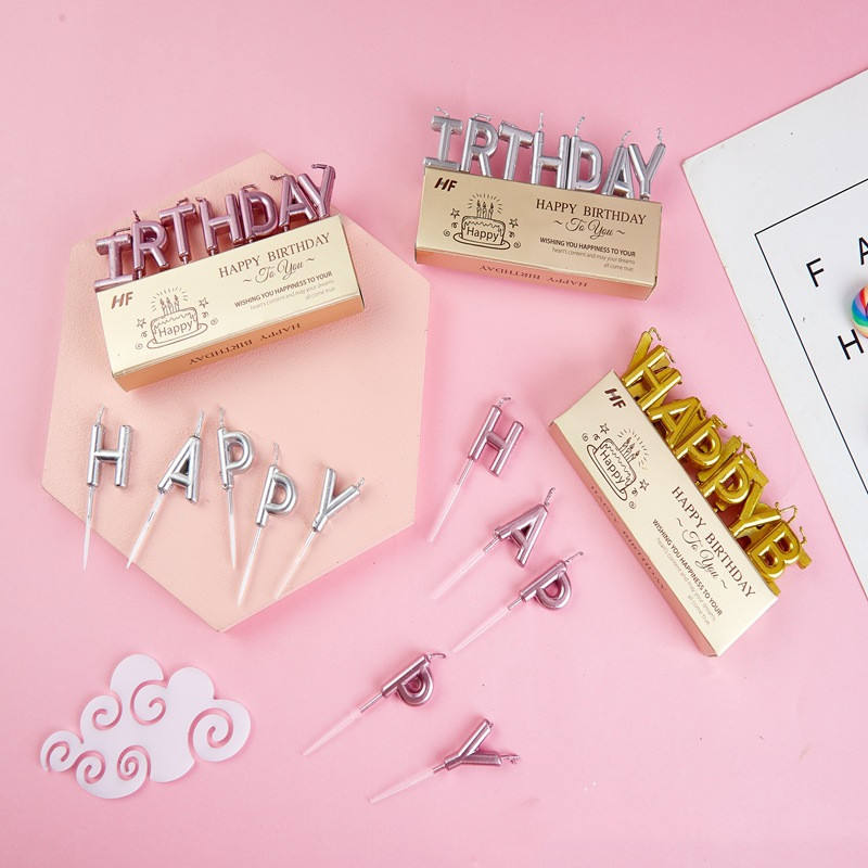 Happy Birthday Letter Candle Party Decoration