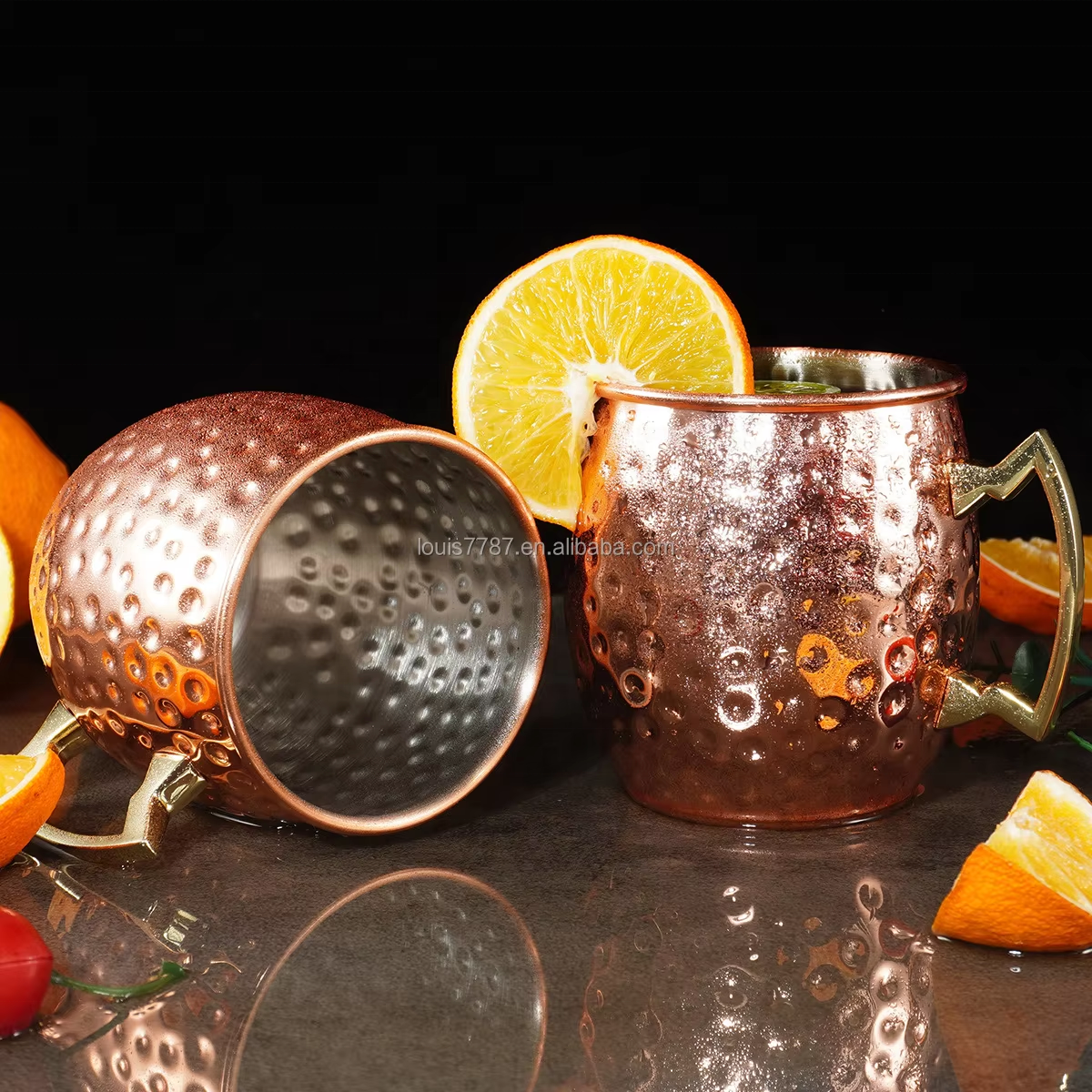 Moscow Mule Barrell Copper Plated Cups Gold 60ml