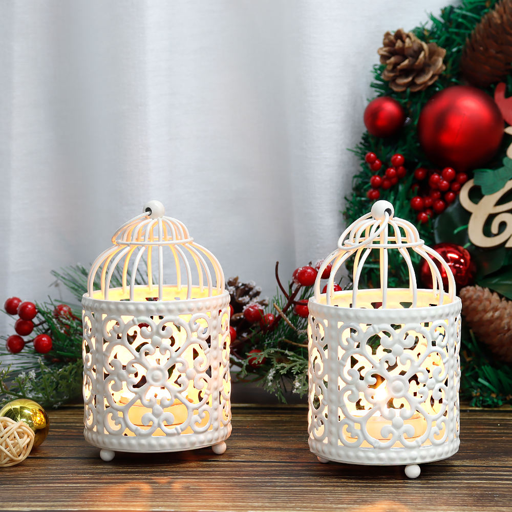 Birdcage Metal Tealight Hanging Birdcage Lantern Vintage Decorative Centerpieces of Wedding & Party Christmas