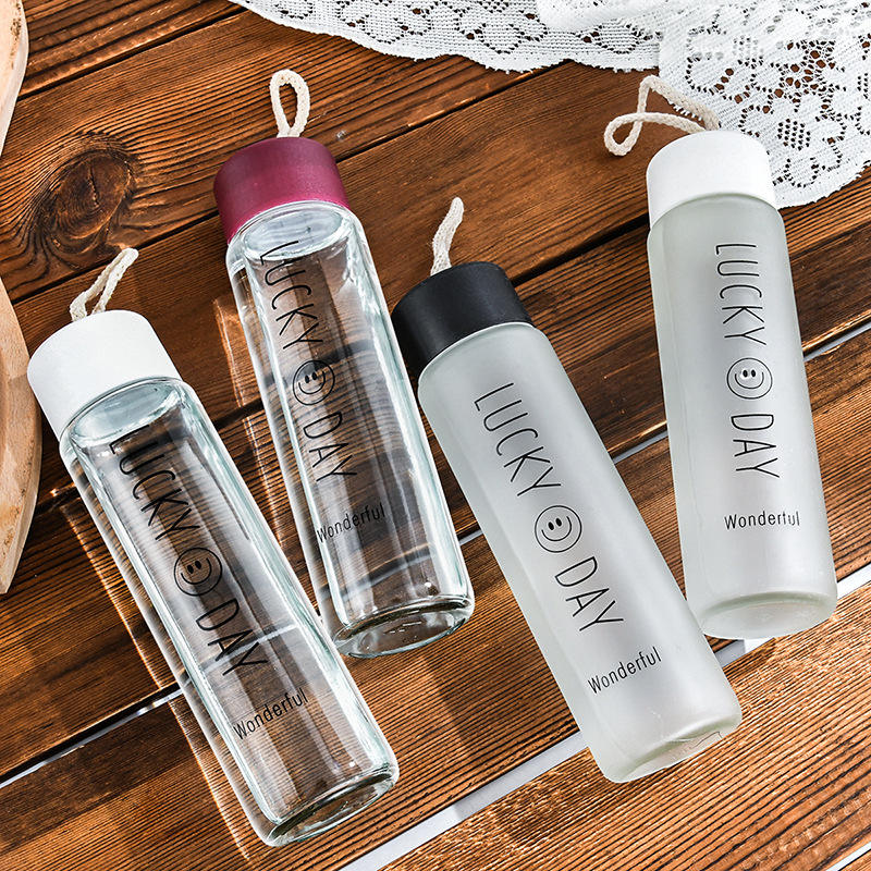 Stylish Frostglass water bottle black 350ml