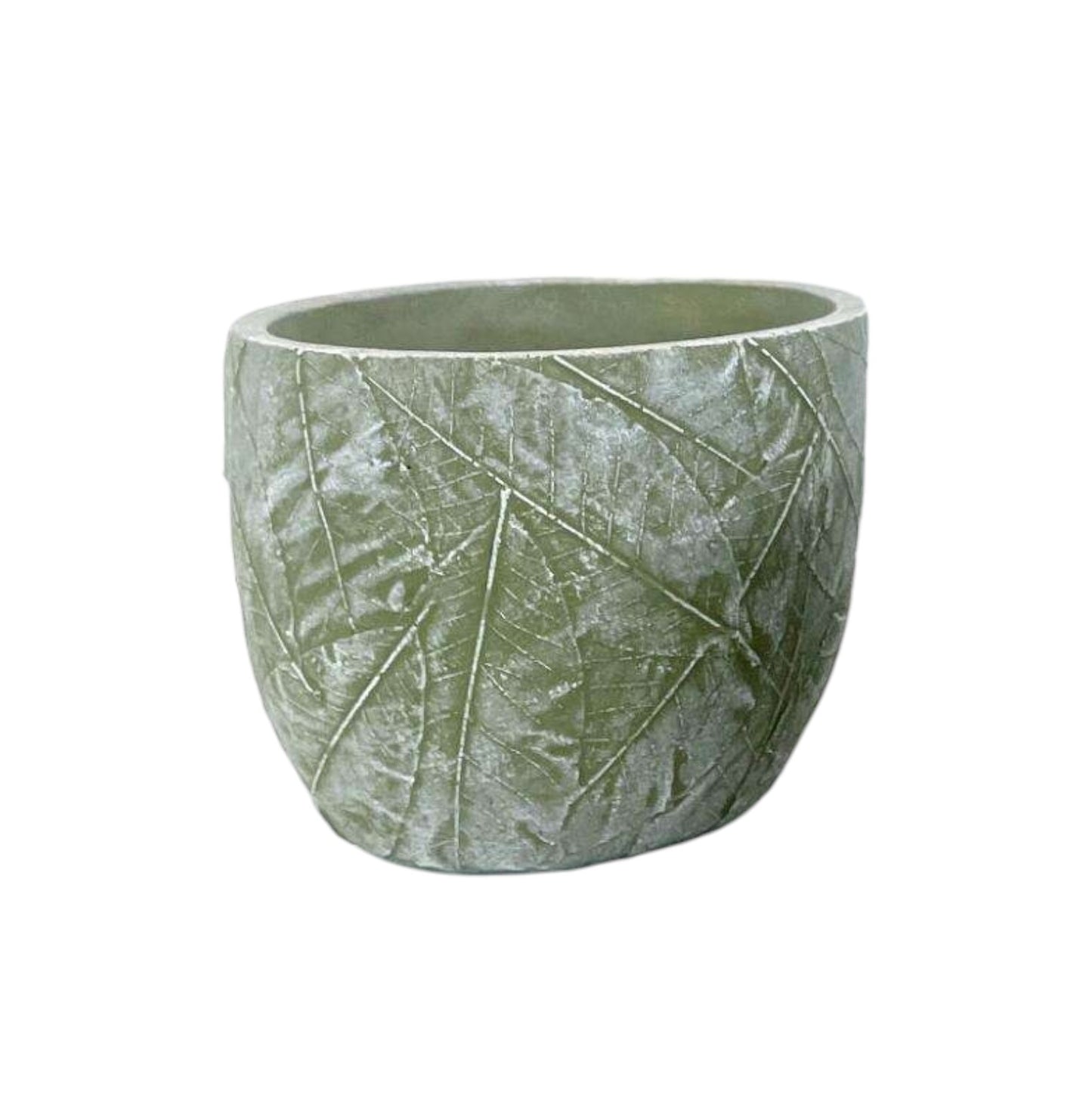 Large Cement Flowerpot - Nordic Design Style, Eco-Friendly, Round Shape, 17x17x14 CM