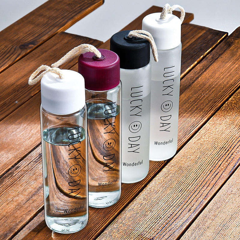 Stylish Frostglass water bottle black 350ml