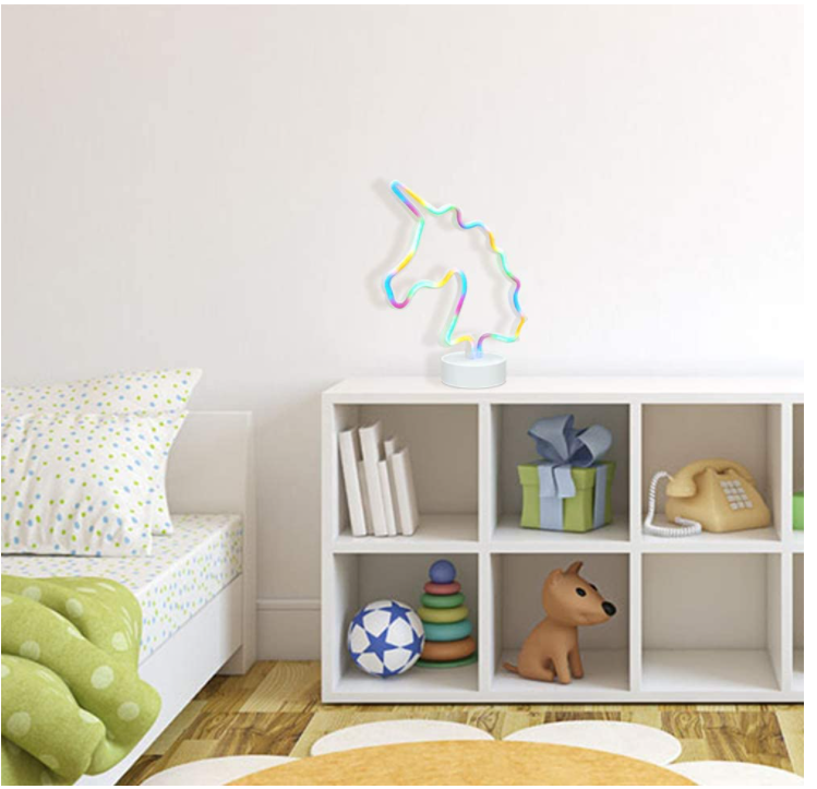 Colorful Magical Unicorn LED Neon Sign Light, Unicorn Motif Night Lamp, Battery or USB Powered, 30cm Height