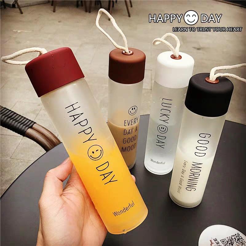 Stylish Frostglass water bottle black 350ml