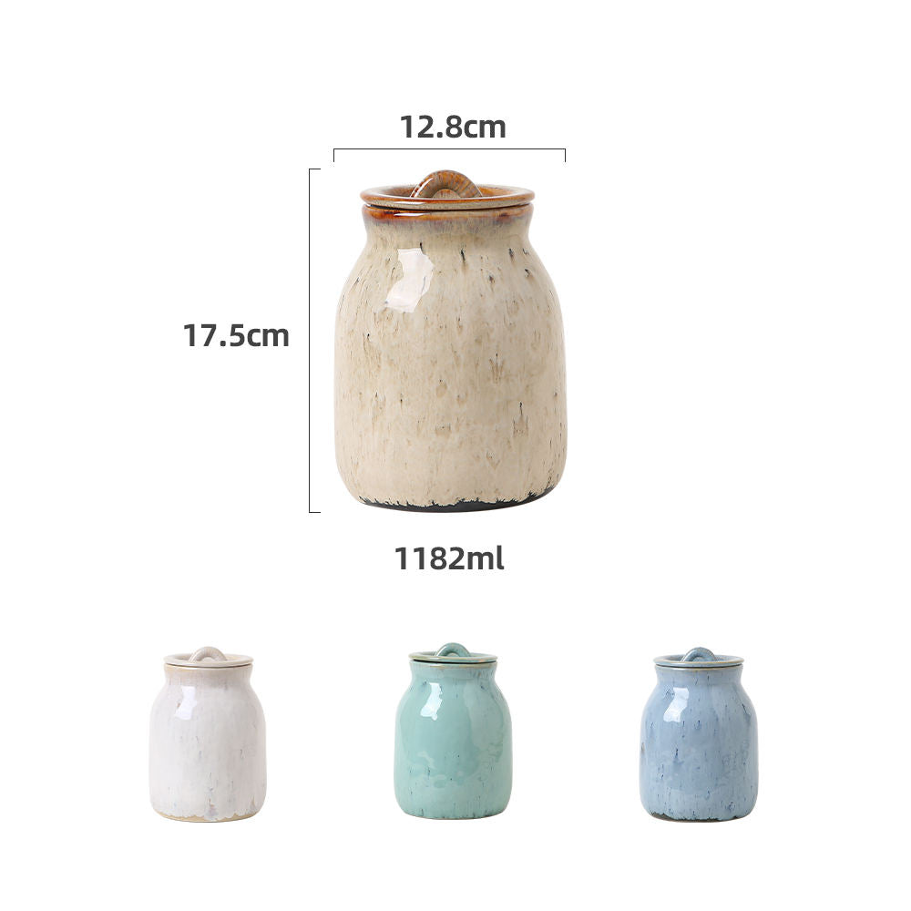 White Eco-Friendly Kitchen Canister - 1182ml Coffee Storage Jar