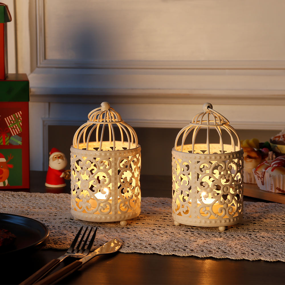 Birdcage Metal Tealight Hanging Birdcage Lantern Vintage Decorative Centerpieces of Wedding & Party Christmas