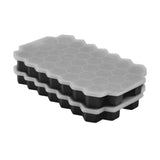 Custom Eco-friendly 37 grids round silicone ice cube tray mold with lid ice ball Maker Black