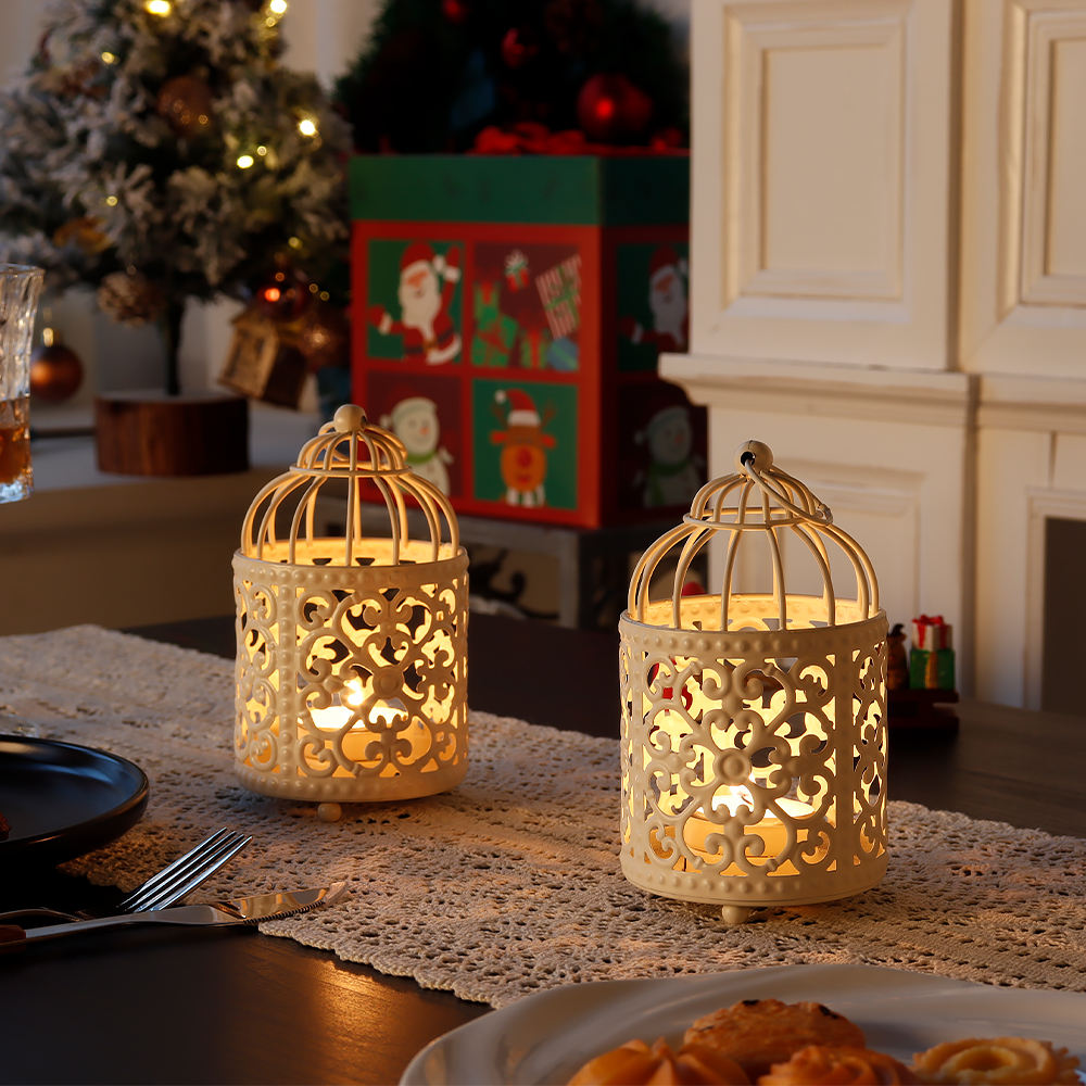Birdcage Metal Tealight Hanging Birdcage Lantern Vintage Decorative Centerpieces of Wedding & Party Christmas