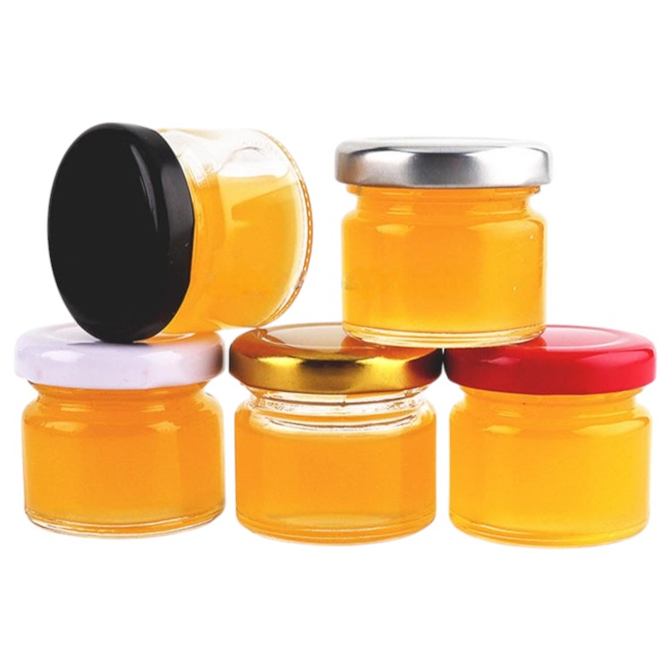 90ml Round Clear Empty Bird's Nest Jam Spice Jelly Bottle Mini Caviar Honey Glass Jars