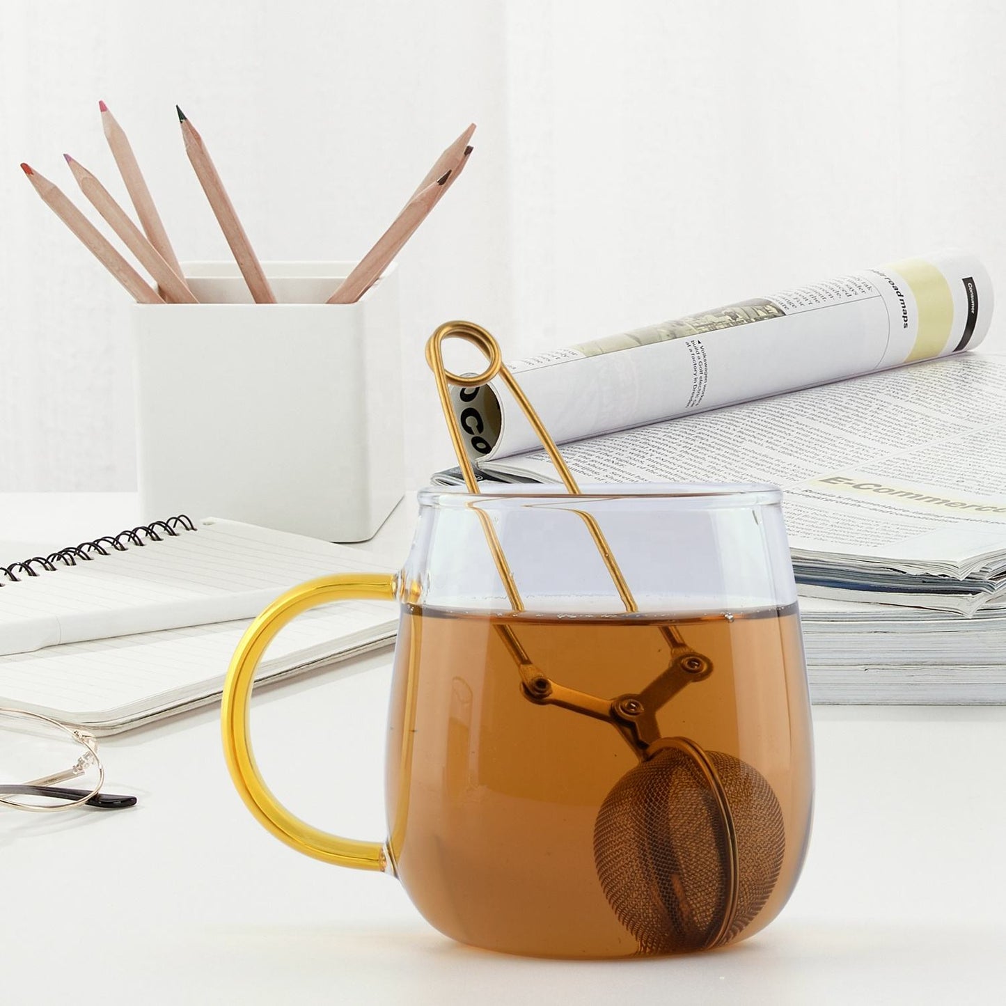 Gold Color Stainless Steel Mesh Tea Filter