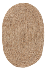 Mirchi Oval Jute Rug - Handwoven 60x90CM | Natural Fiber, Eco-Friendly Design | Lightweight & Durable | Perfect for Living Rooms, Bedrooms, and Entryways | Versatile, Sustainable Home Decor