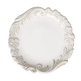 Floral Ceramic Plate, 21.5 cm, Elegant Vintage-Inspired Dinnerware, Durable and Heat-Resistant, Ideal for Serving Salads, Appetizers, and Desserts, Perfect for Home, Restaurants, and Special Occasions
