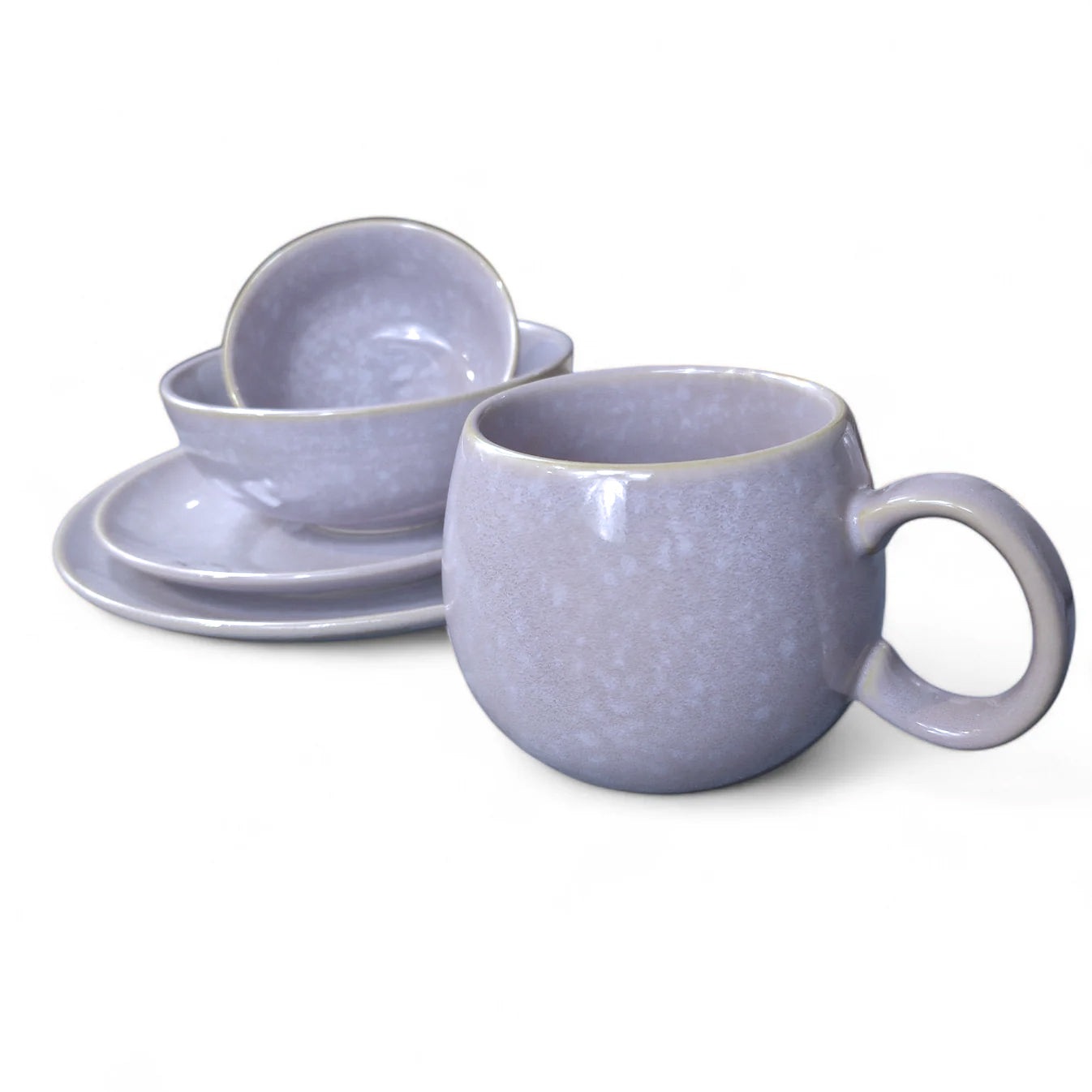 Lala Purple Rice Bowl 11cm - Elegant and Stylish Ceramic Bowl in Purple - Ideal for Serving Rice, Soups, or Small Dishes - Perfect for Everyday Use or Special Occasions