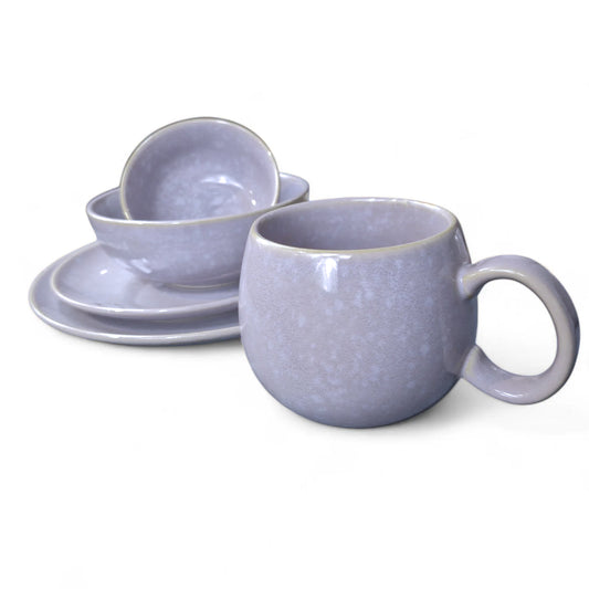 Lala Purple Salad Bowl 20cm - Stylish and Vibrant Ceramic Bowl in Purple - Perfect for Serving Salads, Pastas, or Sides - Ideal for Everyday Meals or Special Occasions