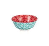 Ornaments bowl 15.2cm Red/Blue flower