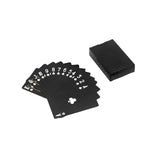 Black Playing Cards Set - Plastic, Gold Silver Black