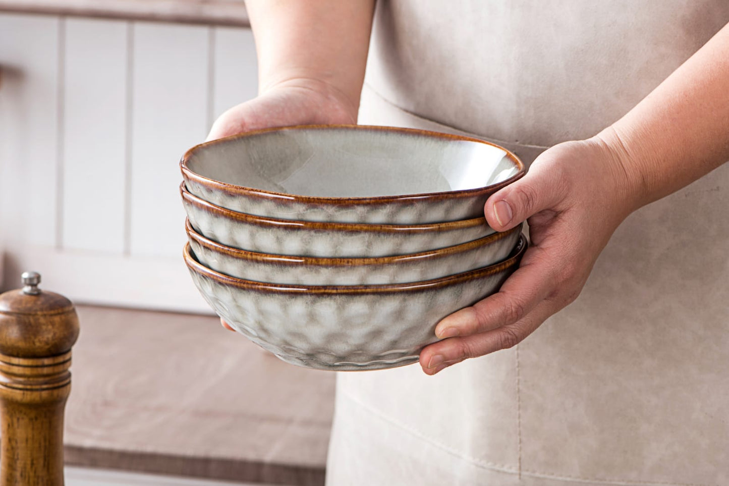 Royal Crockery Porcelain Plate Beige 20.8cm - Elegant and Durable Ceramic Plate - Perfect for Serving Appetizers, Side Dishes, or Desserts - Subtle Beige Color Adds a Timeless and Refined Touch to Your Tableware Collection