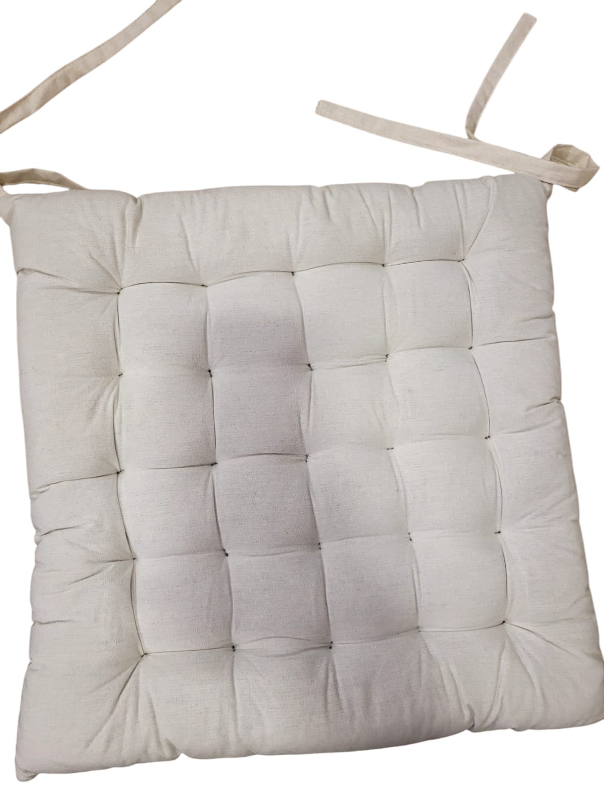 Luxurious Solid Square Chair Pad 40x40x5cm - 100% Cotton Cushion for Comfort and Style