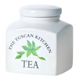 Tuscan Kitchen Porcelain Square 500ml Tea Cannister