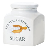 Tuscan Kitchen Porcelain Square Sugar Cannister 1L