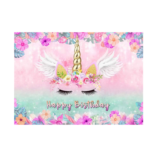 5×3ft Unicorn Vinyl Backdrop - Colorful and Magical Photography Background for Birthday Parties, Baby Showers, and Events - Durable, Lightweight, and Easy to Set Up for Photo Booths and Decorations