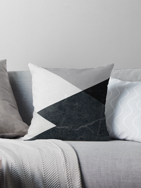 European Style Linen Geometric Print Cushion – Modern Decorative Throw Pillow for Sofa, Bed, and Chair – Stylish Home Décor Pillowcase for Living Room & Bedroom