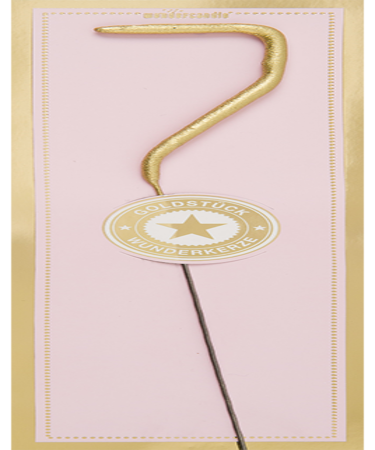 7 Gold Pieces Pink Wondercandle® Classic – Elegant Set of 7 Pink Candles with Gold Accents – Perfect for Special Occasions, Birthdays, and Celebrations