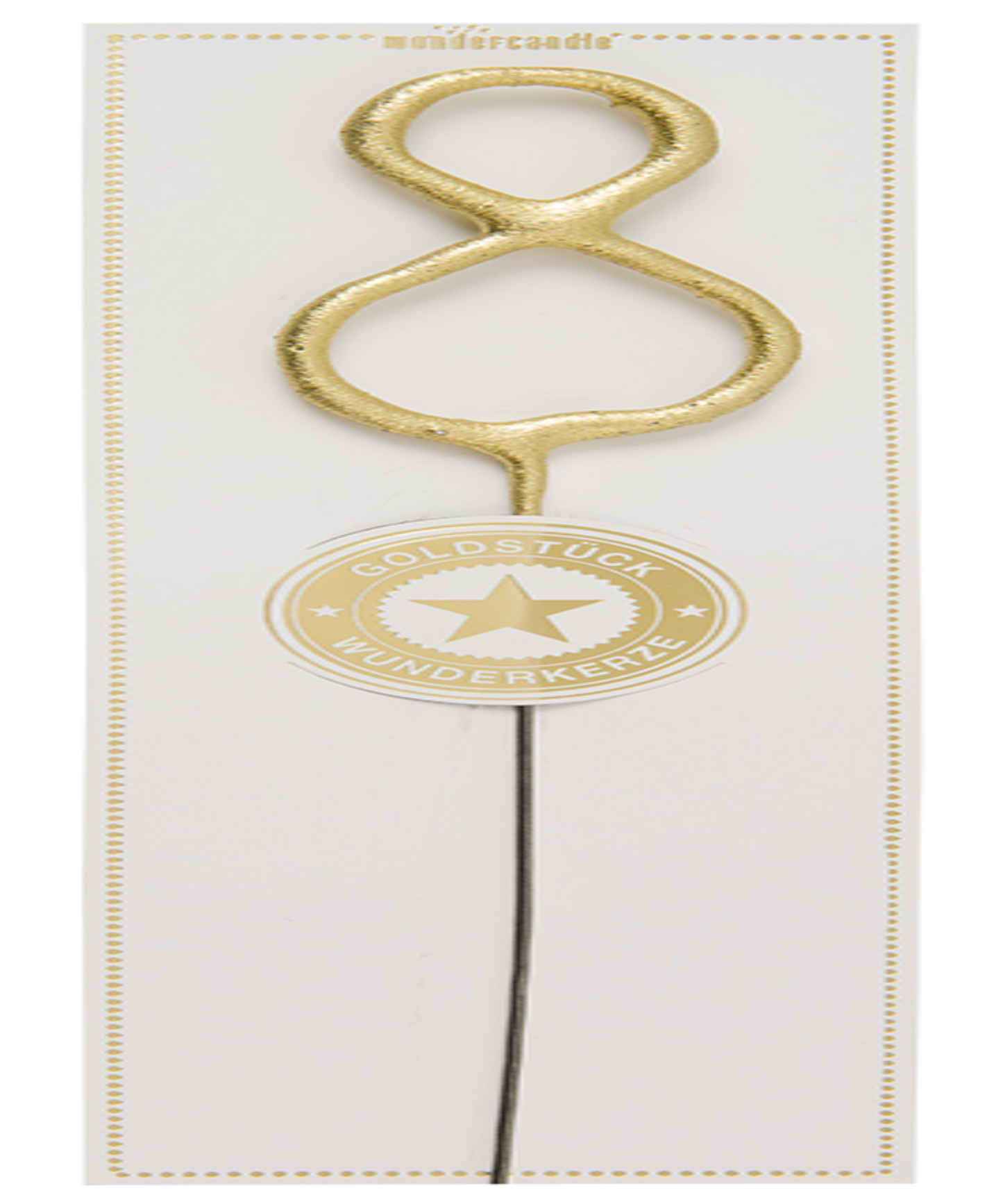 8 Gold Piece White Wondercandle® Classic – Elegant Set of 8 White Candles with Gold Accents – Perfect for Special Occasions, Celebrations, and Holiday Décor