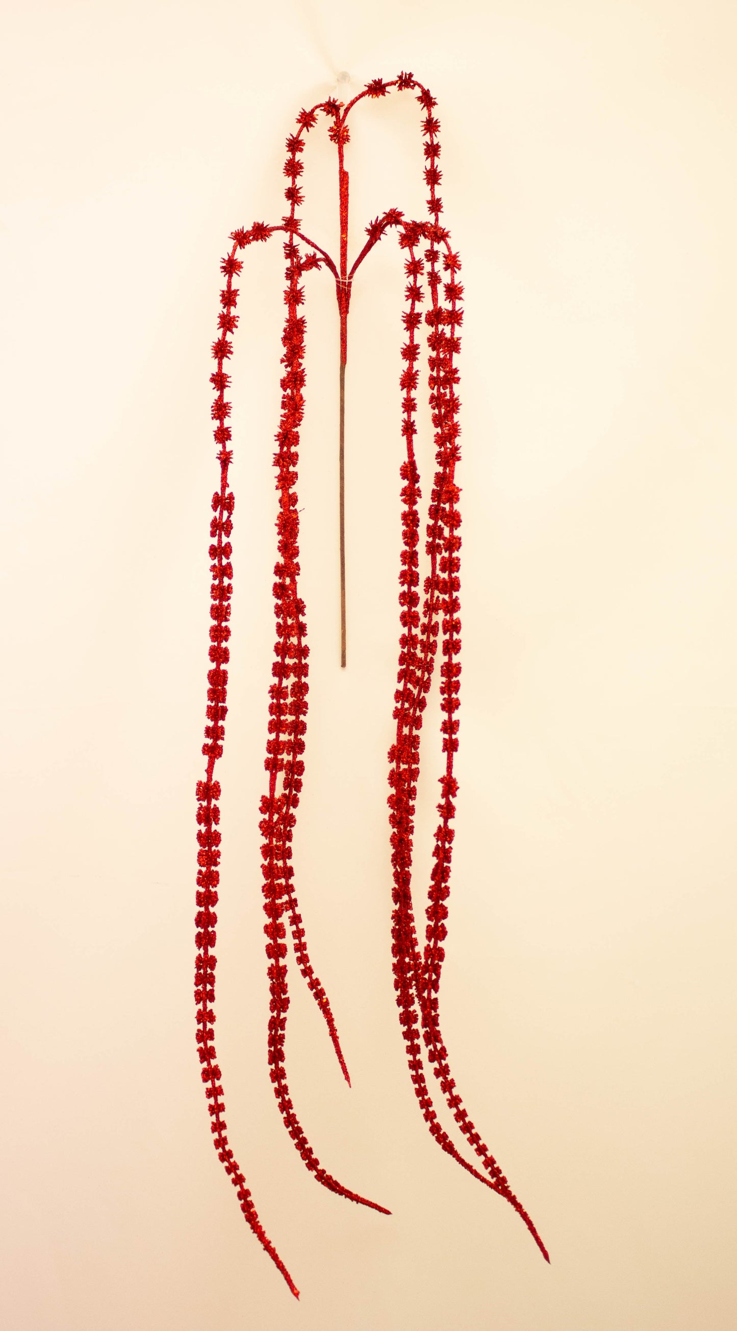 Hanging Branch Red – Elegant Decorative Branch with Rich Red Tones – Perfect for Holiday Arrangements, Wreaths, Garlands, and Seasonal Displays