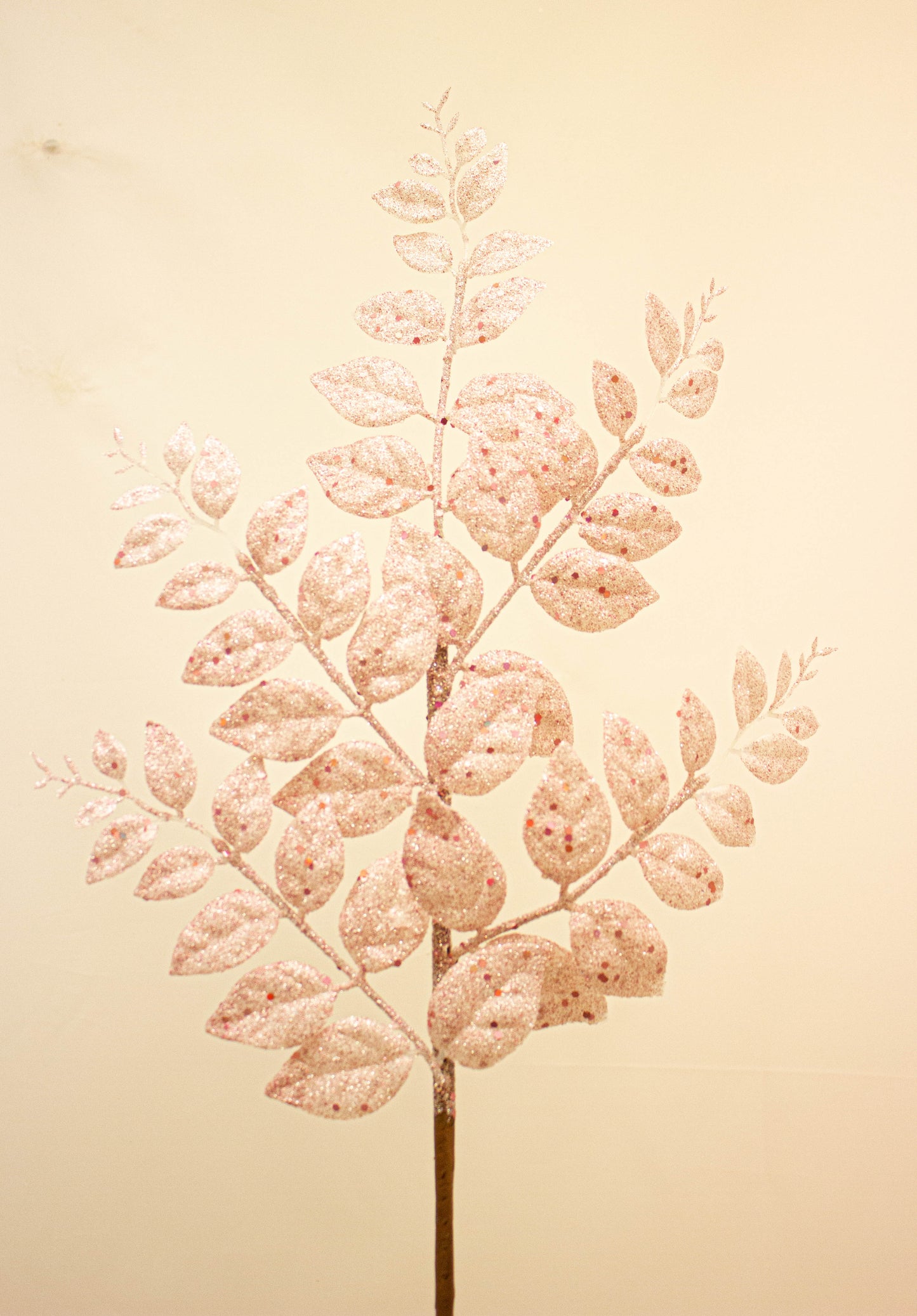 Glitter Branch Pink – Elegant Decorative Branch with Sparkling Pink Glitter Finish – Perfect for Holiday Arrangements, Wreaths, Garlands, and Seasonal Displays