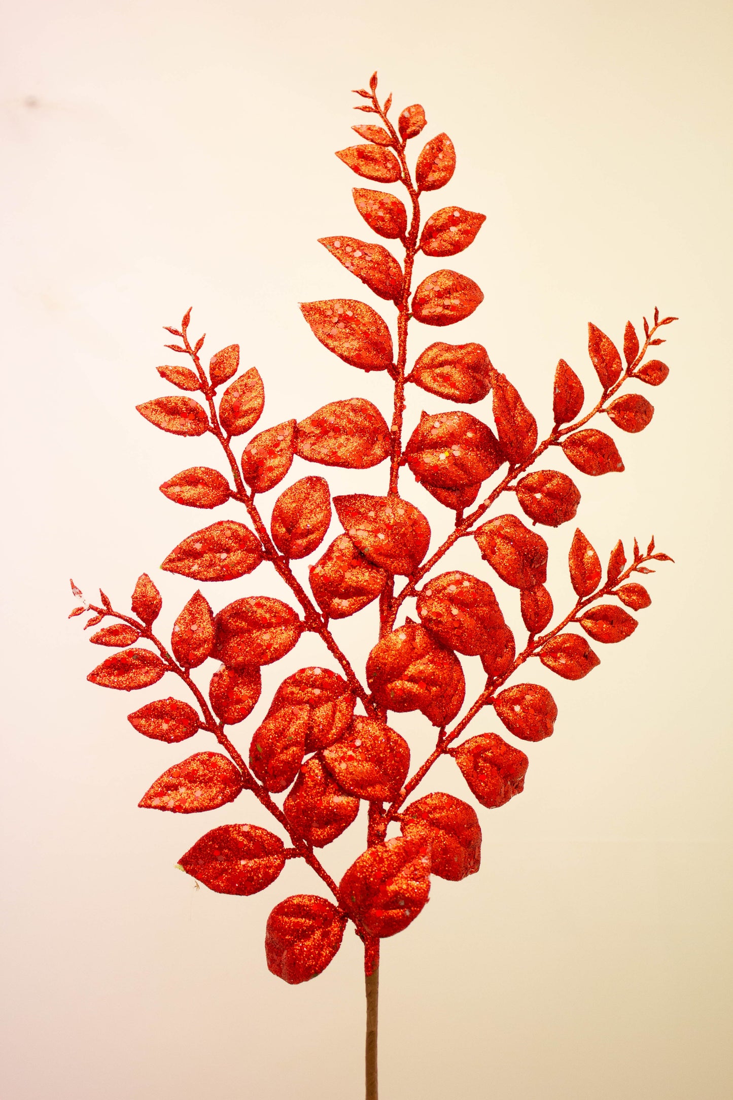 Glitter Branch Red – Festive Decorative Branch with Sparkling Red Glitter Finish – Perfect for Holiday Arrangements, Wreaths, Garlands, and Seasonal Displays