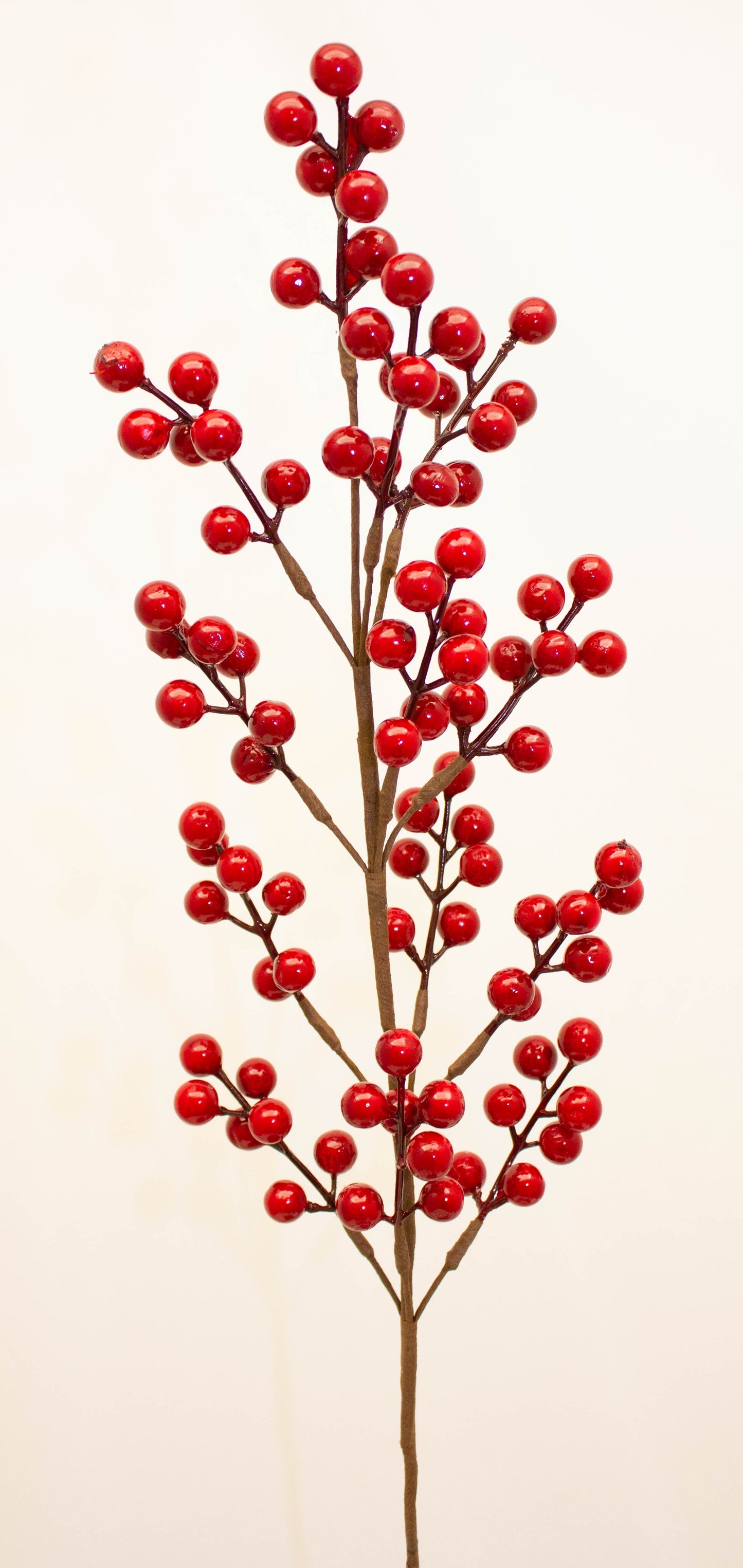 Red Berry Large Cluster Stem 76 cm – Festive Artificial Stem with Vibrant Red Berry Clusters – Perfect for Holiday Wreaths, Garlands, Floral Arrangements, and Seasonal Home Décor