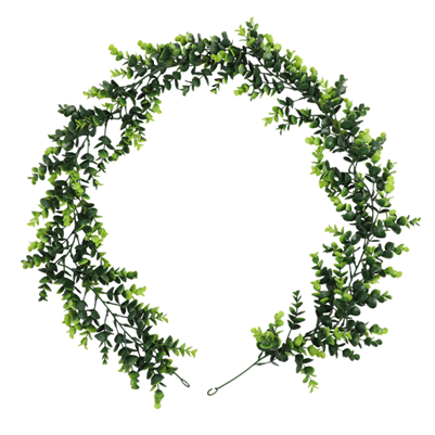 Artificial Eucalyptus Greenery Garland, 180 cm (6 ft), Realistic Faux Vines with Lush Leaves, Durable & Flexible for Wedding, Home, Party & Table Decorations