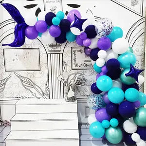 Mermaid Foil Balloon Set - Magical Under the Sea-Themed Party Balloons for Birthdays and Celebrations - Durable, Helium-Compatible, and Easy to Inflate - Perfect for Kids’ Parties and Decor