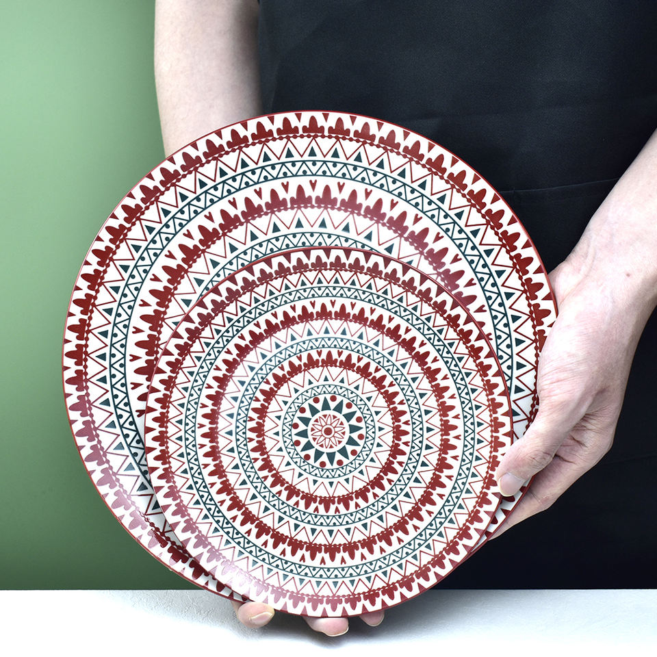 Porcelain 26.7 cm Dinner Plate - Durable and Elegant Tableware - Perfect for Everyday Dining, Parties, or Special Occasions - Classic Design for Modern and Traditional Settings.