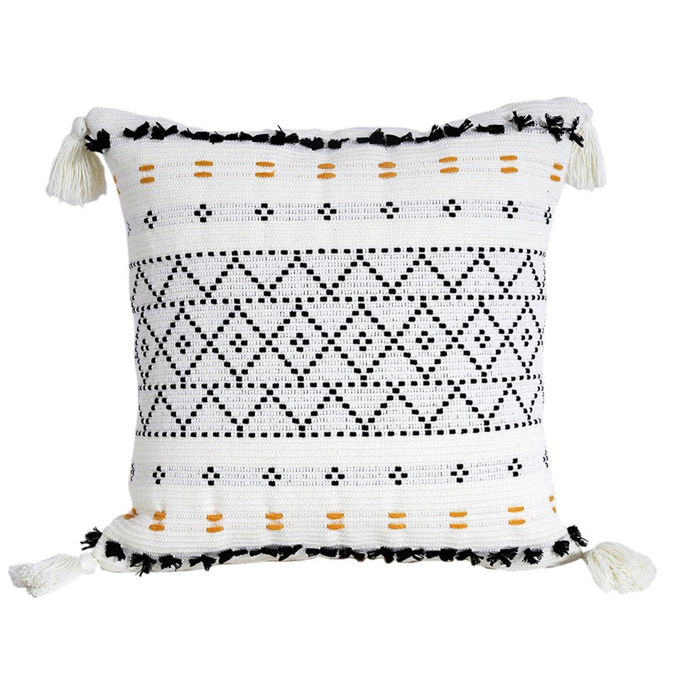 European Style Cotton Thickened Cushion with Tassels – Soft & Decorative Seat Pad for Sofa, Chair, and Home Décor – Boho Chic Throw Pillow for Living Room, Bedroom, and Office