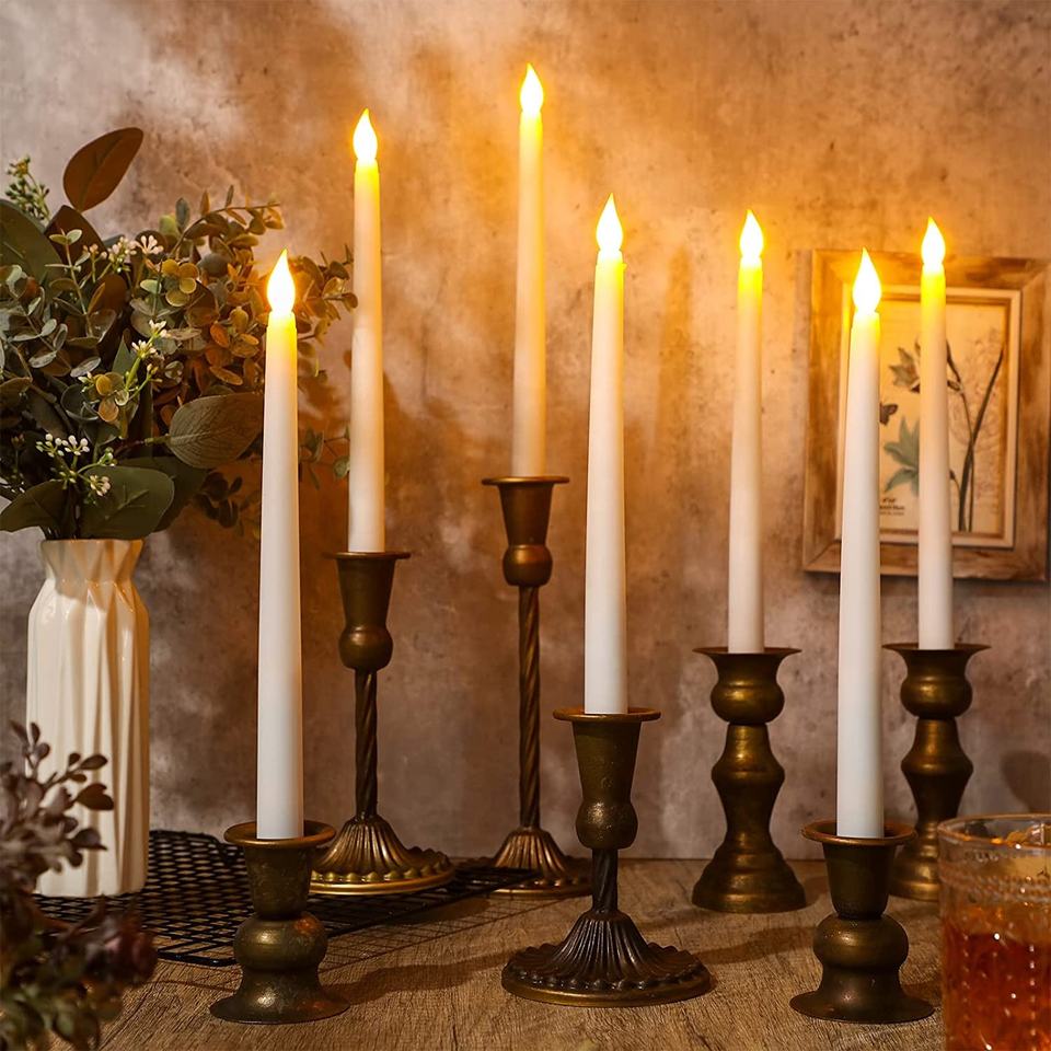 Metal candle holder in brass color – elegant and durable design, perfect for home décor, adding a touch of sophistication to any room, ideal for candles of various sizes, great for dining tables, living rooms, or special events.