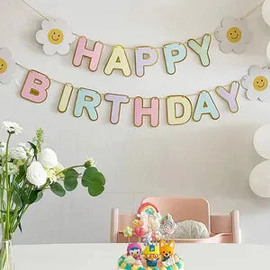 Happy Birthday Banner - Stylish and Reusable Party Decoration for Birthday Celebrations - Durable, Easy to Hang, and Perfect for Indoor and Outdoor Decor - Ideal for Kids and Adults