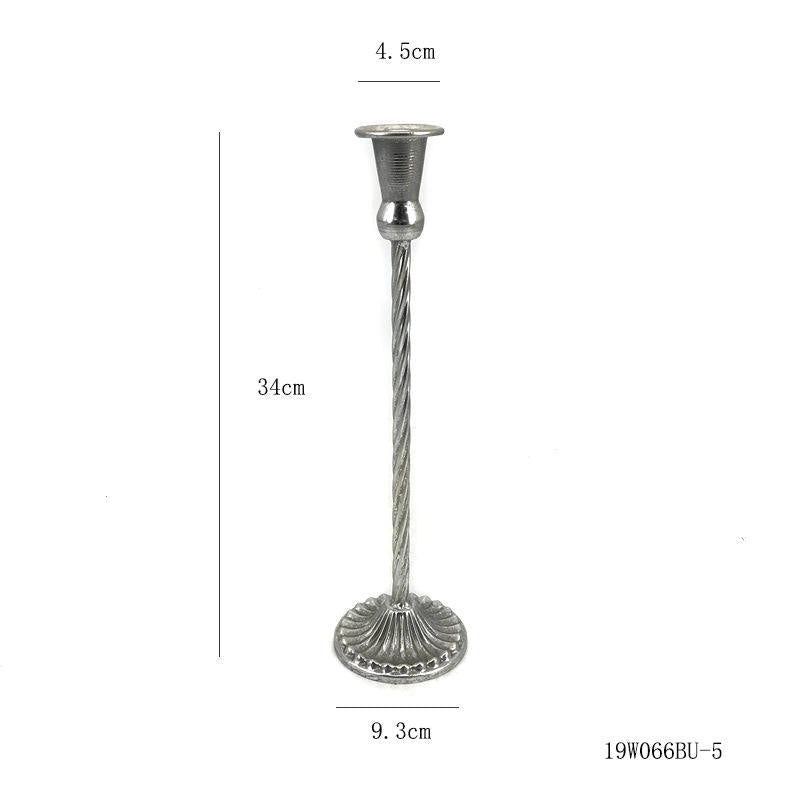 Metal candle holder vintage silver – elegant and antique-inspired design, perfect for home décor, weddings, and special occasions, durable and sturdy construction, adds a classic touch to any space, ideal for taper or pillar candles.