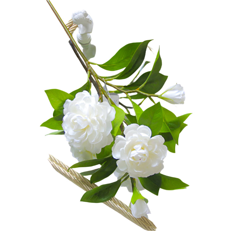 Artificial White Camellia Flower Realistic Fake Camellia Bouquet for Home Décor Wedding Arrangements Centerpieces and Floral Displays Lifelike Faux Camellias with Soft Petals and Durable Stems