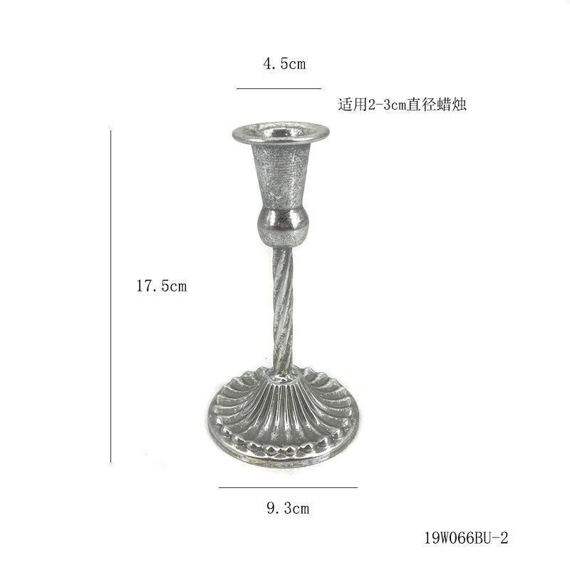 Metal candle holder vintage silver – elegant and antique-inspired design, perfect for home décor, weddings, and special occasions, durable and sturdy construction, adds a classic touch to any space, ideal for taper or pillar candles.