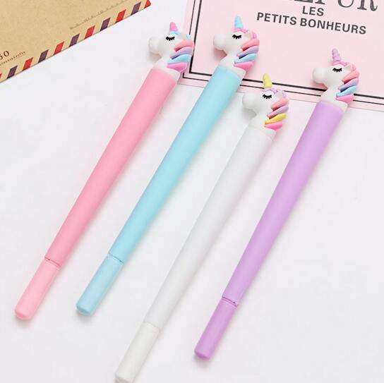 0.5mm Rainbow Unicorn gel ink pen – vibrant, smooth-flowing ink for effortless writing, colorful rainbow unicorn design, perfect for journaling, drawing, and school use, adds a touch of fun to your stationery collection.