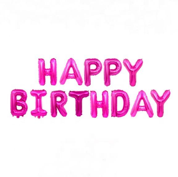 Happy Birthday Balloons Pink Set – Premium Latex & Foil Birthday Decoration Kit for Girls, Women, & Kids Party – Includes Confetti Balloons, Metallic Balloons, Banner & Ribbons – Birthday Party Supplies