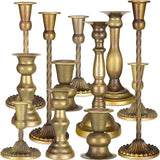 Metal candle holder in brass color – elegant and durable design, perfect for home décor, adding a touch of sophistication to any room, ideal for candles of various sizes, great for dining tables, living rooms, or special events.