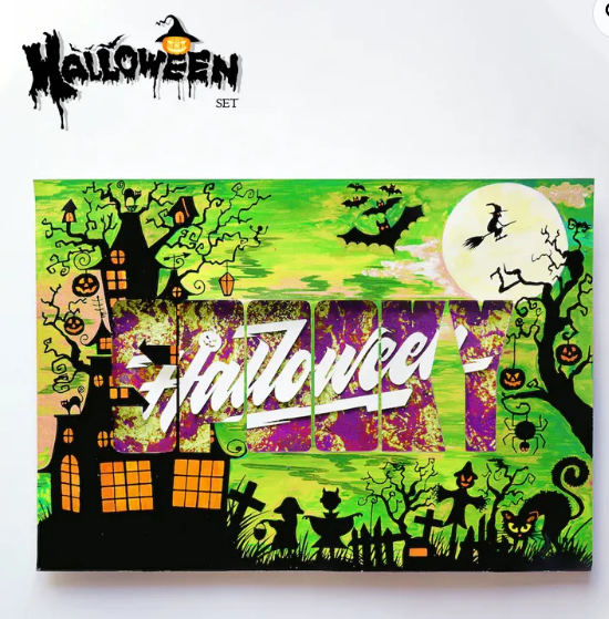 Halloween Paper Cake Stand – 36x30cm, Spooky 3-Tier Dessert Display, Sturdy & Disposable, Perfect for Halloween Parties, Cupcakes, Treats & Festive Table Decor