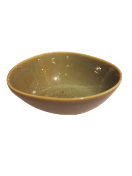 Verdant Elegant Green 6.25"Triangle bowl
